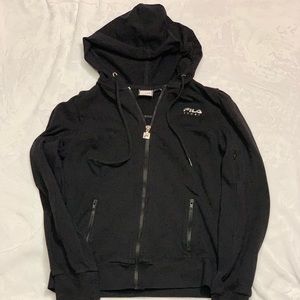 FILA Sport jacket hoodie black size small